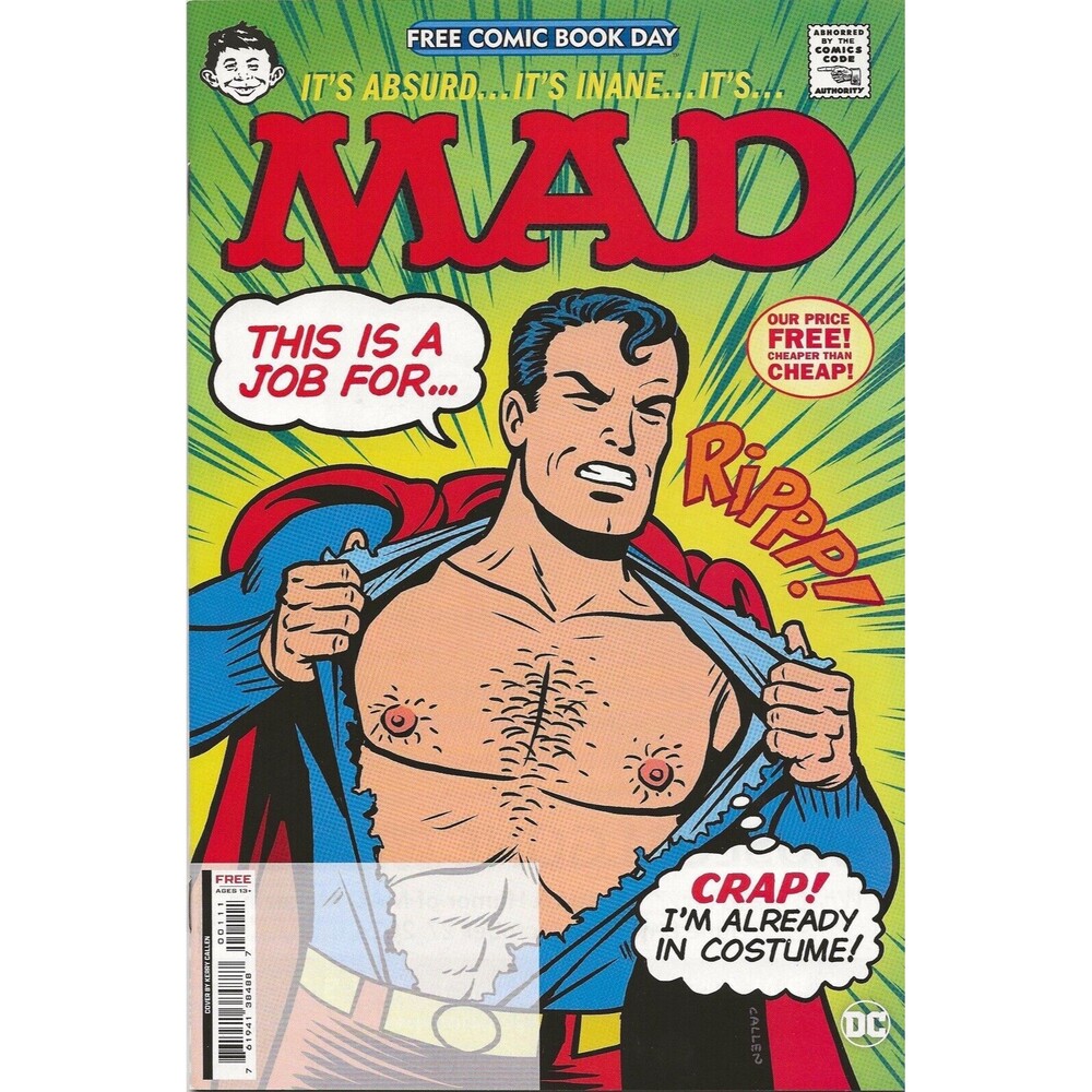 FCBD 2024 Mad Magazine Special Edition No Stamp No Sticker Superman Unstamped Dc